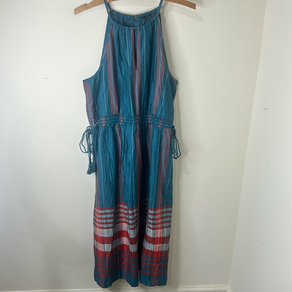 NWT ANN TAYLOR Teal Red Plaid Halter Dress Size 10 - Picture 3 of 16